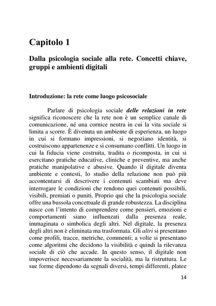 Pagina 2 dell’anteprima di La mente sociale in rete, volume 1